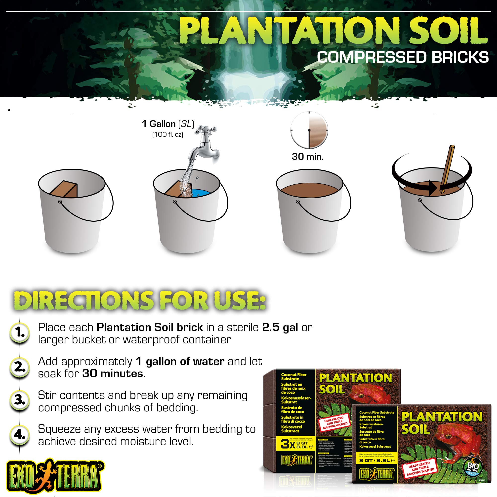 Exo Terra Plantation Soil, 8 Quarts - 3 Count (Pack of 1) - Image 6