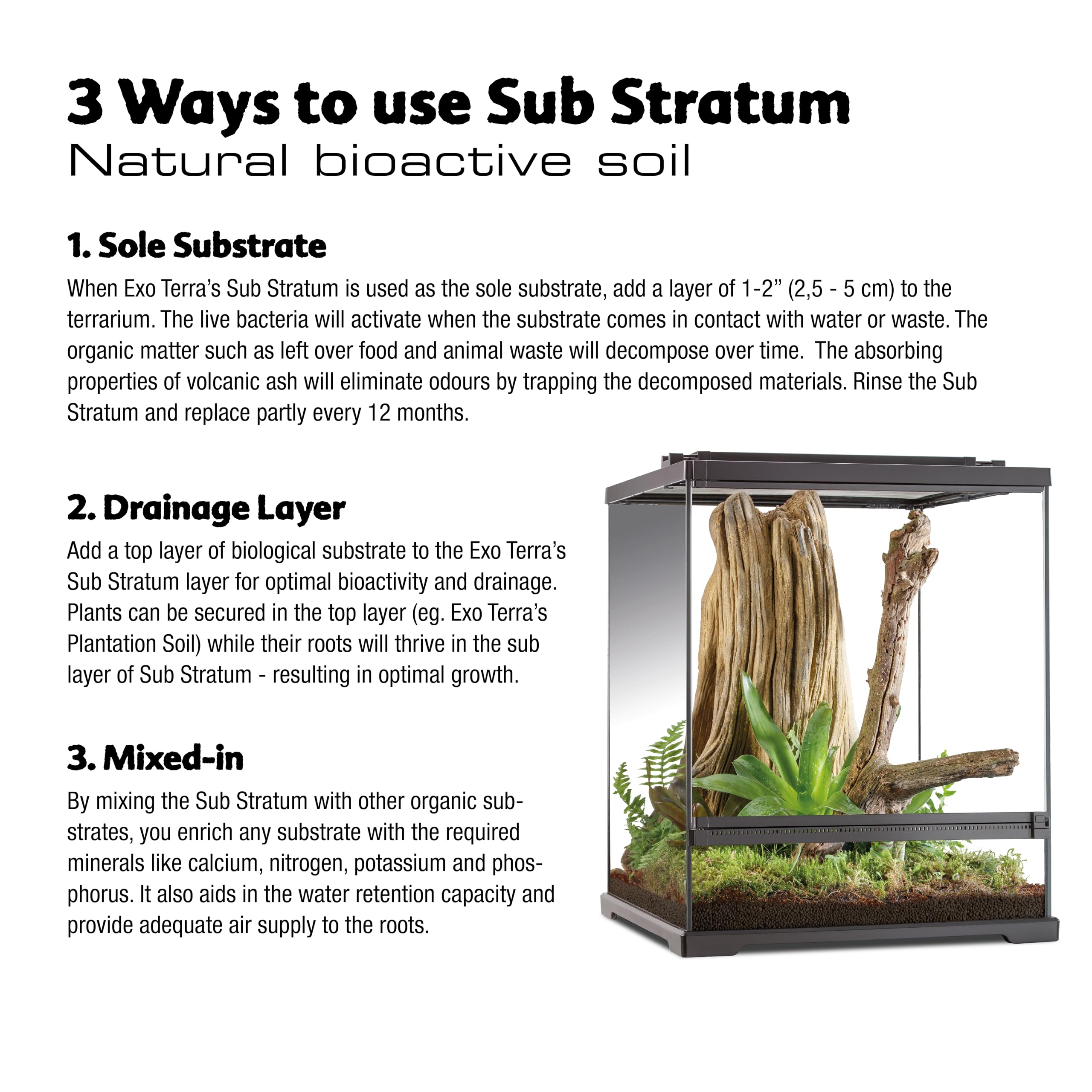 Exo Terra Sub Stratum, Bioactive Volcanic Substrate for Reptile Terrariums, Eliminates Odor, Offers Correct Moisture Levels 8.8 lb - Image 4