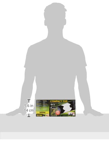 Hagen Exo Terra Mini Compact Incandescent Light Fixture for Exo Terra Glass Terrariums PT2600/PT2602 – Measures 11.8” x 3.5” x 5.9”, Black - Image 5